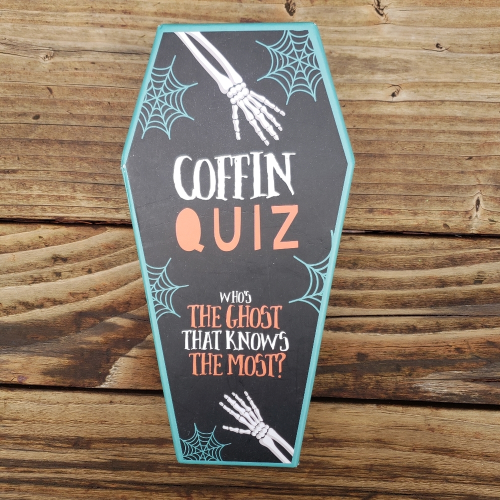 Coffin Quiz Card Game From World Market 2018 - Cards Shaped Like A Coffin